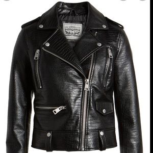 New With Tags Faux Leather Crocodile Moto Jacket - Retails for $120